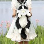 Catameng Cat Plush Bag – The Grey-White Color